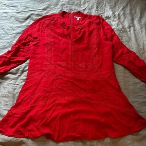 Derrick Lam 10 Crosby red oversized shirt/dress